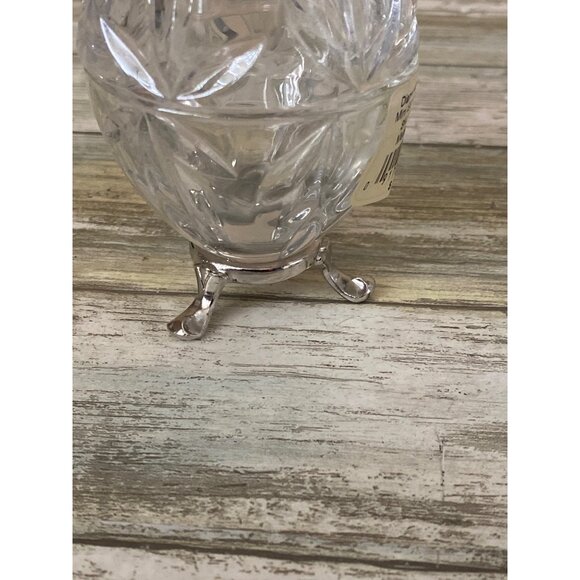 Lenox Crystal Mini Egg Trinket Boxes Set of 2 Diamonds & Pearls Made Germany - Picture 6 of 16